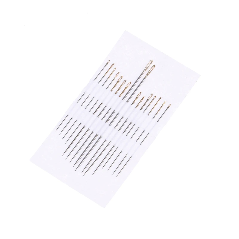 

16Pcs/set Gold Eye Needle Large Leather Hand Sewing Needles Embroidery Tapestry Home Wool DIY Sewing Accessories