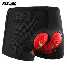 Мужские велосипедные шорты ARSUXEO, велосипедные шорты с принтом, шорты для горного велосипеда, шорты с гелевой подкладкой, быстросохнущие трусы для фитнеса