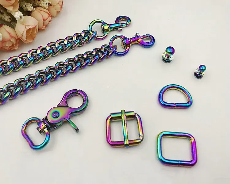 Diy Чемодан аксессуары сумка запчасти, Оборудование Аксессуары Красочные маскирующие солнечные очки с цветными квадратной пряжкой D защелка с крючком цепи