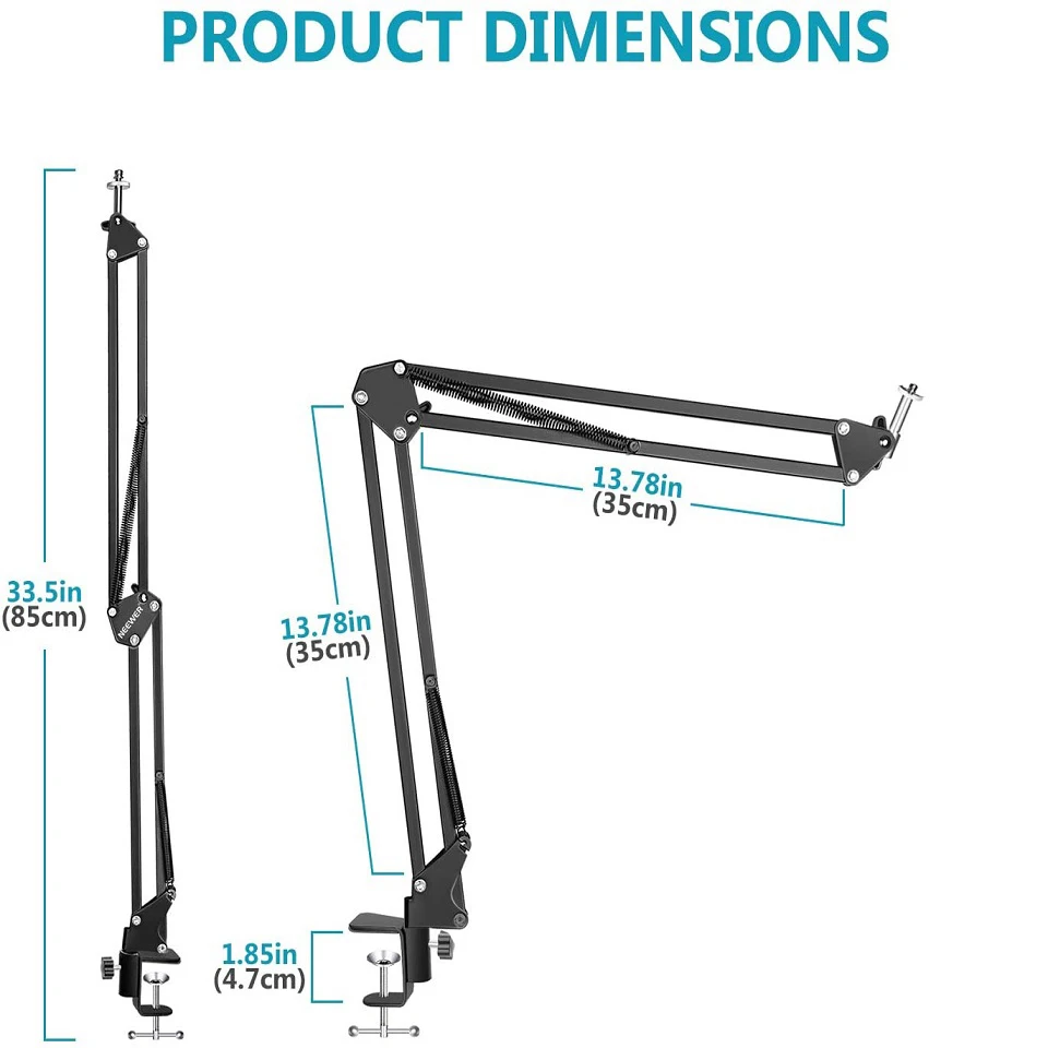 Longo Braço Fill Light Stand Iluminação Fotográfica Terno Ajustável para Ringlight Anel Lâmpada 14 Parafuso Nb35 - Image 3
