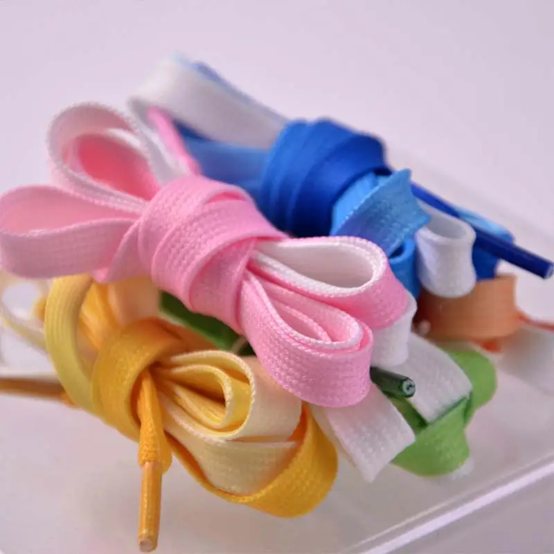 90 100 120 150cmFlat Color Gradient Changing Colors Shoe Laces Camping Boots Shoelace Canvas Strings Growing sport shoelaces 90 100 120 150cmFlat Color Gradient Changing Colors Shoe Laces Camping Boots Shoelace Canvas Strings Growing sport shoelaces