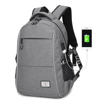 

AOLIDA Casual USB Backpacks Men Bag Travel Large Capacity Rucksacks School Bags for Teenagers Laptop