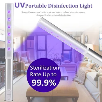 

UV Germicidal Lamp Mobile Portable Handheld Disinfection Light Multifunction Ultraviolet Light Tubes UVC Sterilizer Clean Key