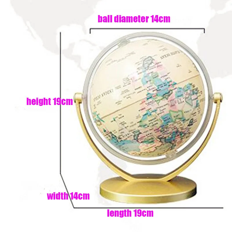 19 см Ретро глобус 360 Вращающийся земной мир карта океана шар античный Настольный гидрический обучающий обучение домашнее школьное