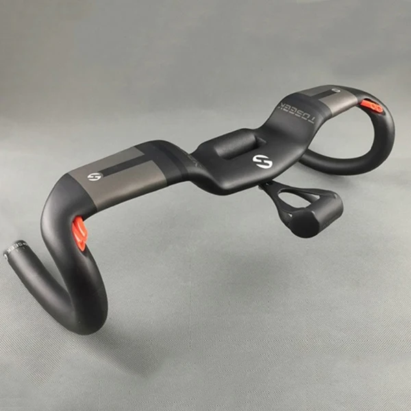 

2018 New Toseek Ud Matte Full Carbon Integrated Racing Wheel Driver Bent Bars Stoppuhr Stents 31,8mm