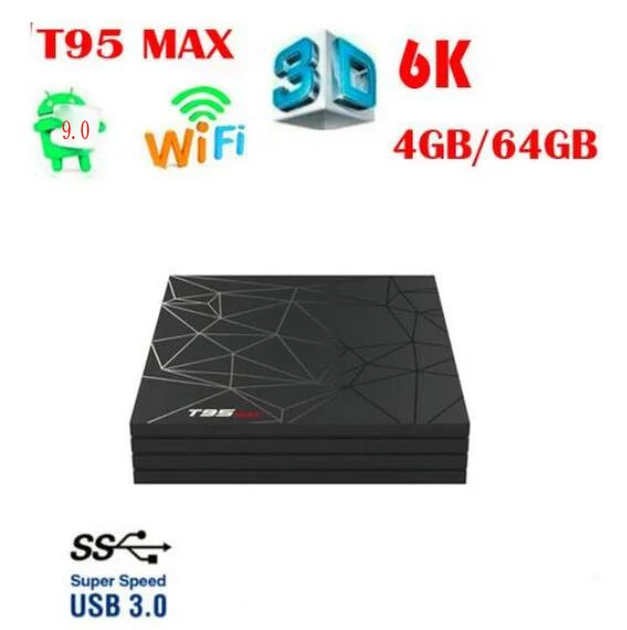 T95 Макс 20 шт 4G/32G 4G/64G Smart Android 8,1 tv BOX 2,4G WiFi USB3.0 HDR+ медиаплеер vs 20 шт tx6