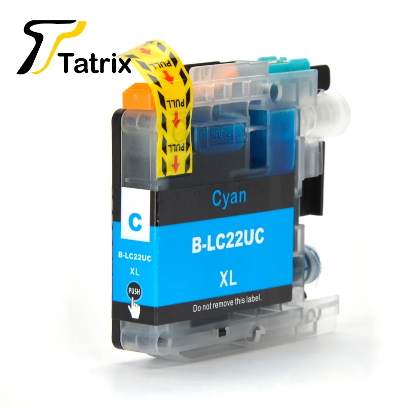 Tatrix совместимый для LC22UXL 22UXL LC22U полный Чернильный Картридж BK/C/M/Y совместимый для принтера Brother DCP-J785DW MFC-J985DW - Цвет: 1Cyan