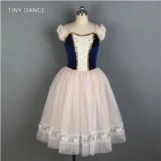 Розовый бархатный лиф и мягкая фатиновая длинная Балетная пачка для девочек и женщин, платье для танцев, Костюм Балерины для взрослых, романтическая пачка 18582