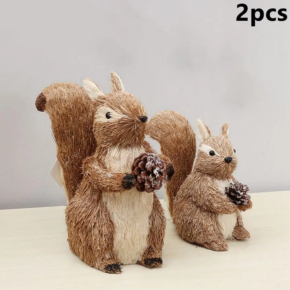 2pcs Squirrel Taoup Merry Christmas светодиодный светильник s Подвески Висячие украшения Рождественское украшение стола для дома Рождественский светильник светодиодный Noel Декор Санта-Клауса - Цвет: 2pcs Squirrel