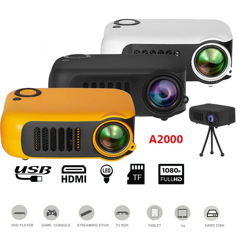 

Mini Portable Pocket Projector HD 1080P LCD Movie Video Home Theater HDMI USB JLRJ88