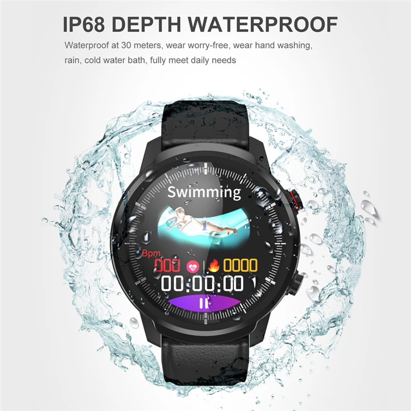 Cigfun L3 Смарт часы Полный сенсорный экран 30 дней долгого ожидания Smartwatch Водонепроницаемый для мужчин погоды сердечного ритма для Android
