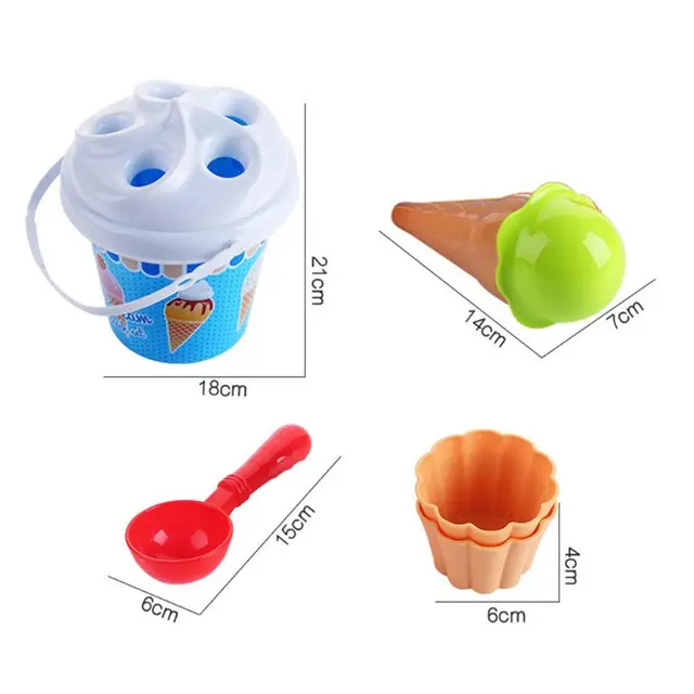 Beach Toys Set Ice Cream and Cake Series sand Mould Set，11 Piece toys  Set 3