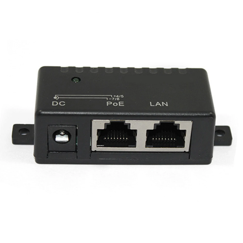 

Portable Home Netwrok Black Wireless POE Injector Phone Ethernet Adapter Power Supply Security IP Camera Protection Passive
