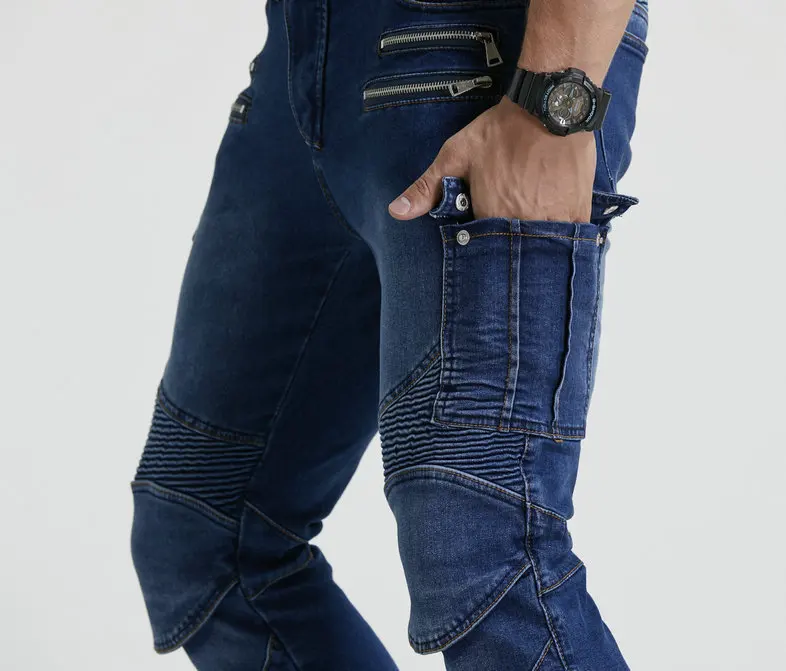 Green Motorcycle Pants Men Motocross Racing Trousers Cargo Jeans Touring Riding Pantalon Moto Pants Motorcycle Equipment Pants