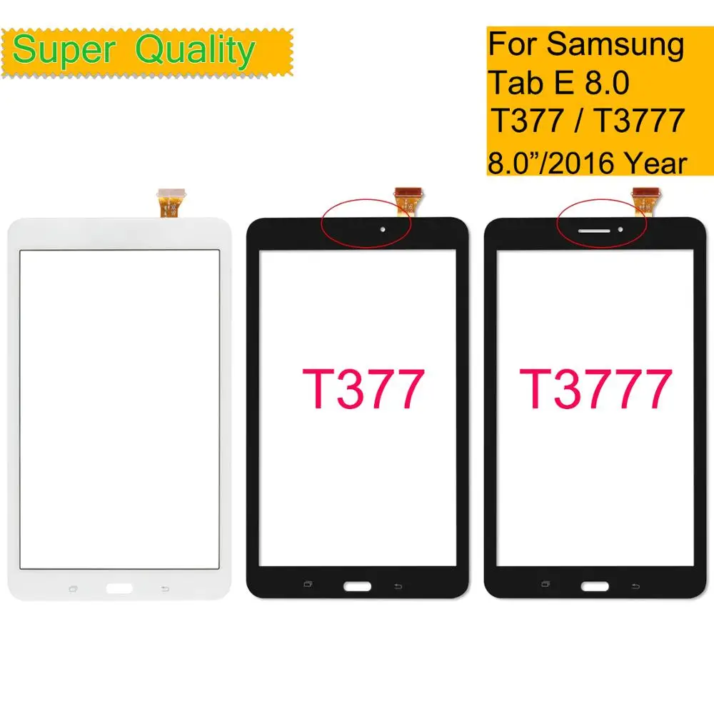 10Pcs/Lot For Samsung Galaxy Tab E 8.0 T377 T375 T3777 Touch Screen Digitizer Panel Sensor Tablet Front Outer Glass 10pcs lot for samsung galaxy m21s touch screen front glass panel lcd outer display lens m21s sm f415f front glass with oca glue