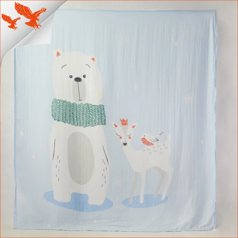 

Children Summer Blanket Bamboo Fabric Cartoon Blanket Logo