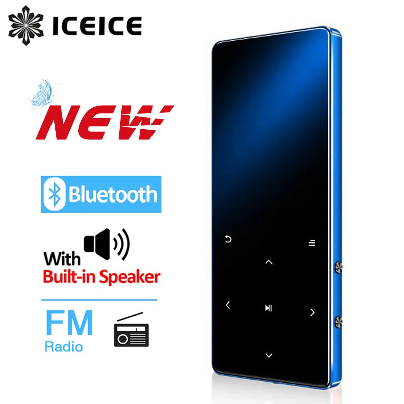ICEICE MP3 плеер с Bluetooth hifi без потерь мини музыкальный fm радио спикер Наушники спорт MP