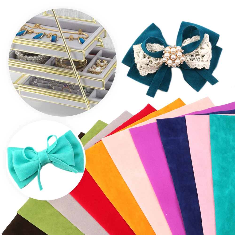 Двусторонняя бархатная Синтетическая кожаная ткань David accessories 20*33 см шитье сделай