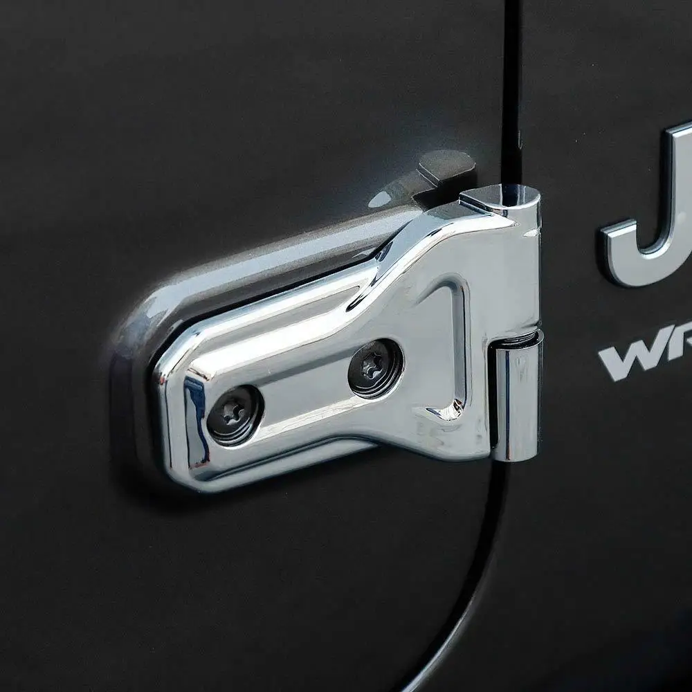8 штук хромированные дверные петли накладка подходит для Jeep Wrangler JL 4-дверная фурнитура