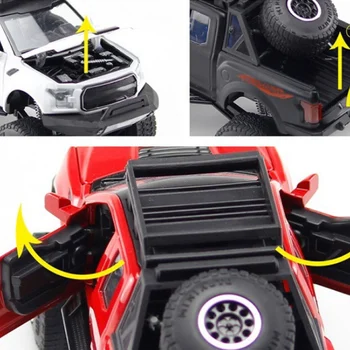 

Mini Alloy Pickup Truck 1:32 Car Model Toy Sound Light Sliding Car For Ford F150 Raptor Hot Sales
