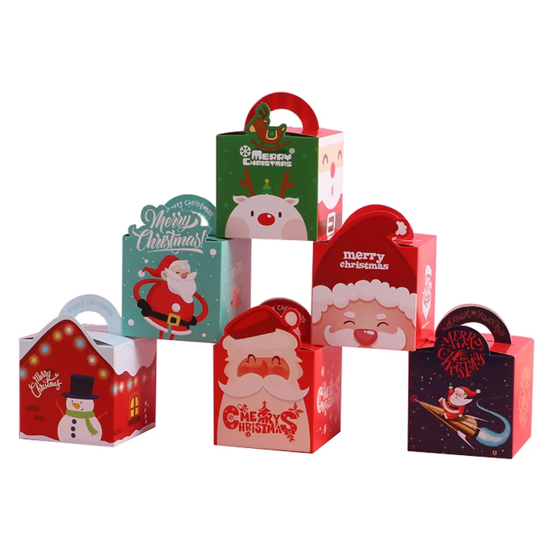 12 шт. рождественские коробки для конфет с героями мультфильмов подарочные пакеты рождественские украшения вечерние подарочные коробки для детей