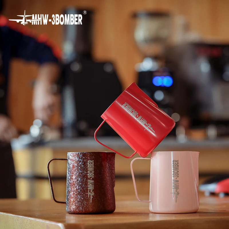 

MHW-3BOMBER Milk Frothing Pitcher 3.0/4.0 Milk Jug Stainless Steel Coffee Accessories Barista Tools Milk Cream Foam Cup