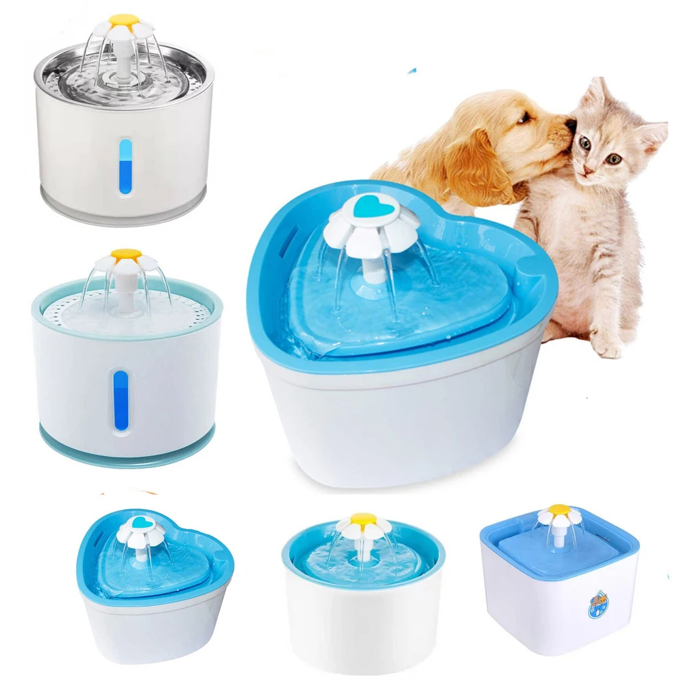 

Automatic Pet Cat Water Fountain Pet Mute Drinker Feeder Bowl Cat Drinking Flower Water Dispenser Safe Drink Pet Water Fountain