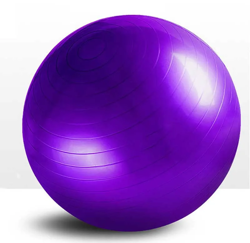Спортивные мячи для йоги Пилатес фитнес спортзал фитбол для баланса упражнения пилатес тренировки Массажный мяч 65 см 75 см - Цвет: purple 55cm