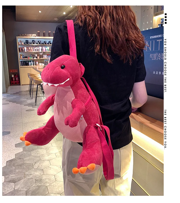 Рюкзак в виде динозавра, Детский милый мультяшный плюшевый рюкзак, Модный маленький рюкзак, детский подарок