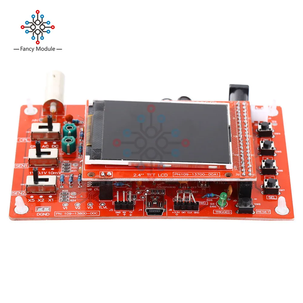 Diymore Полностью Собранный цифровой осциллограф SMD 2," TFT lcd 1Msps 0-200 кГц 12 бит с аллигатором зонд для DSOO138 scilloscope