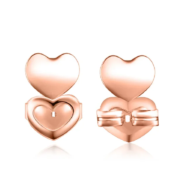 hot sale New magic heart butterfly clover Earring lift Backs Support Hypoallergenic Earrings Lift Lifters Fits All Post Earring rose gold heart