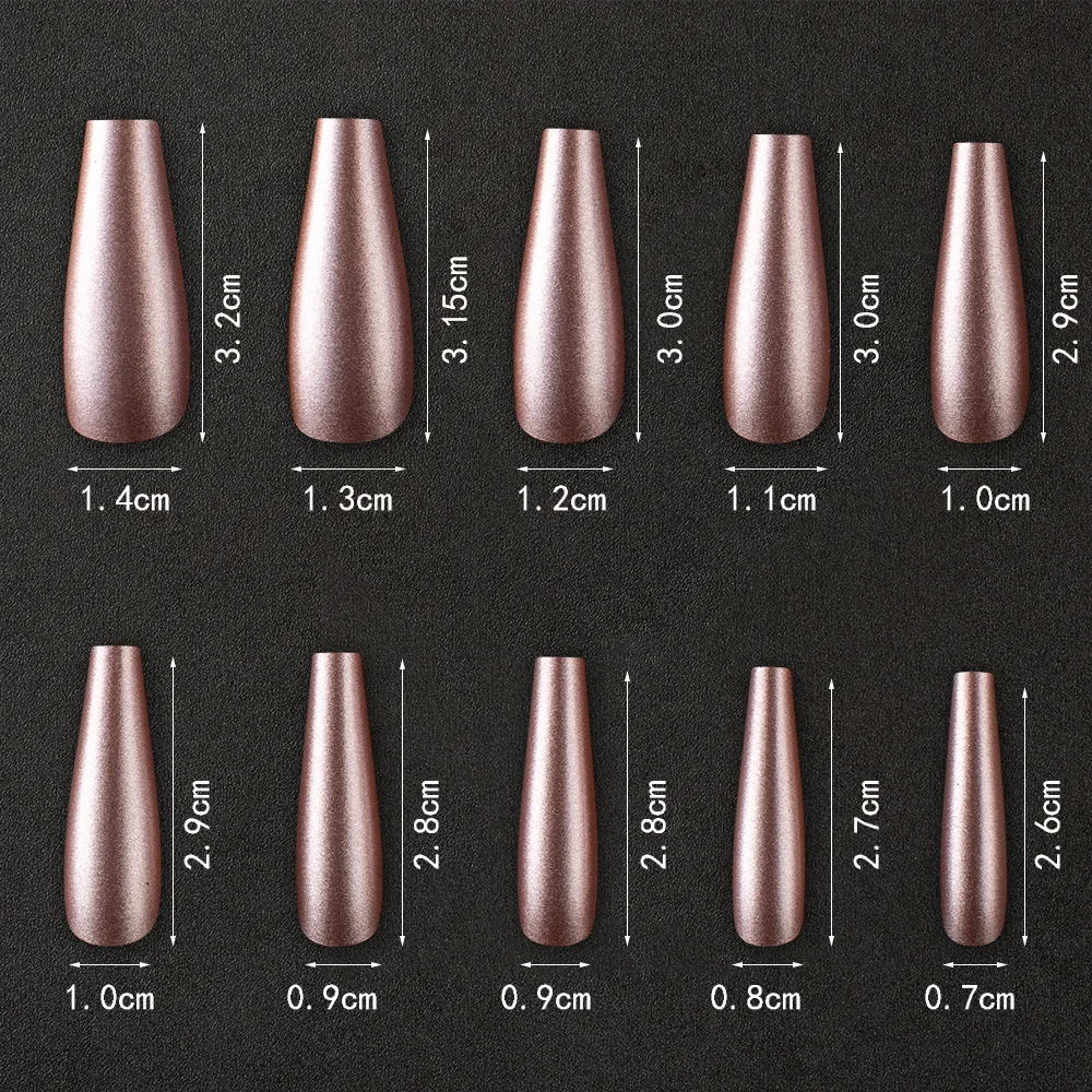 False Cute Coffin Nails Size