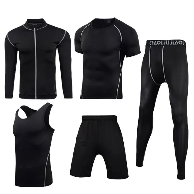 Men Sportswear Compression Sport Suits Quick Dry Running Sets Clothes Sports Joggers Training Gym Fitness Tracksuits Running Set Men sportswear 5-5