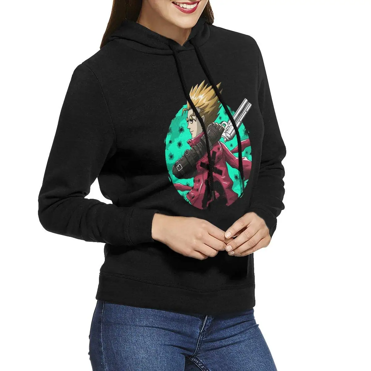 Anime Trigun The Gunslinger Pullover Women's Long Sleeve Sweatshirts Hoodies |