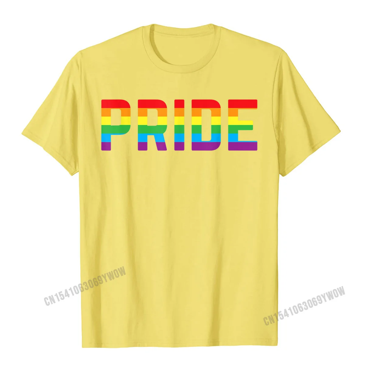 100% Cotton Mens Short Sleeve Customized Top T-shirts Geek T Shirt Slim Fit Funny Crew Neck Tee Shirt Wholesale Gay Pride - LGBT Awareness Month 2019 T-Shirt__397 yellow