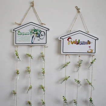 

Welcome Decorative Pendant,Diy Wind Chime,Wall Hydroponics,Plant Rack,Decorative Wall Hanging,95*25*1.2cm