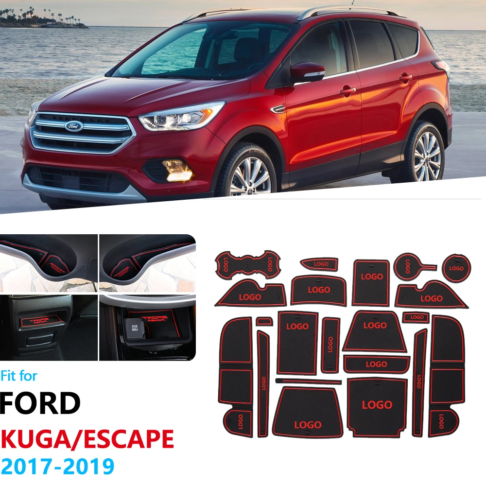 Противоскользящий резиновый подстаканник для Ford KUGA Ford Escape MK2 подтяжка лица C520 Coaster автомобильные аксессуары наклейки