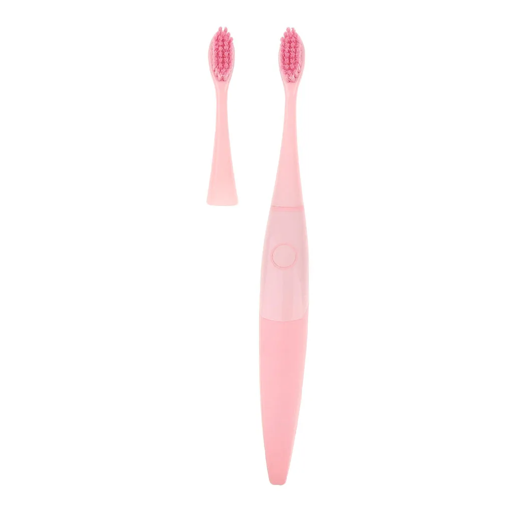 Electric Toothbrush Tooth Brush Automatic Tooth Brush with Replacement Heads Waterproof Pink