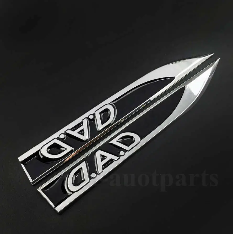 Pair Metal Garson Dad Vip Luxury Auto Emblem Car Decal Sticker Fender Badge Car Stickers Aliexpress