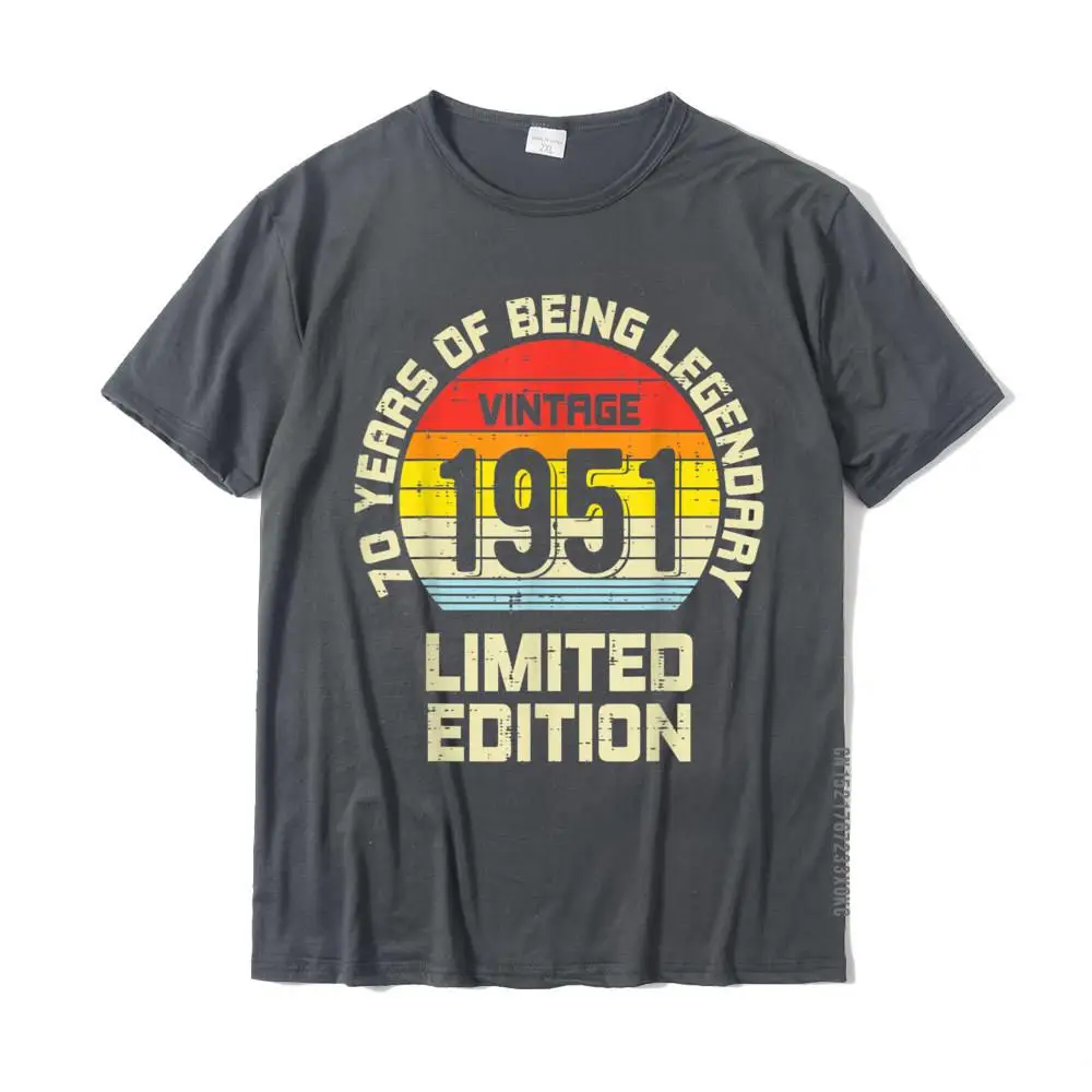 cosie Faddish Short Sleeve Design T-shirts 100% Cotton Fabric Round Neck Men Tops & Tees Europe Tee Shirt Summer Autumn Vintage 1951 Limited Edition 70 Year Legendary 70th Birthday T-Shirt__MZ20606 carbon