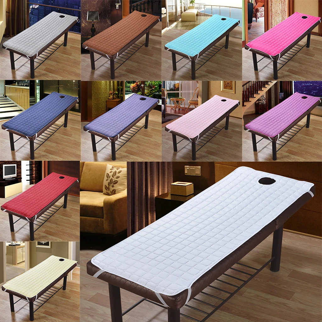 Soft Beauty Massage Table Cover SPA Bed Cover Sheet Mattresses Protector With Breath Hole For Hospital SPA Salon mattress protector