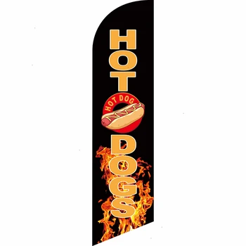 

Custom Selling Hot Dogs Banner Flag Advertising Flag Free Ship Knitted Polyester Banner Flag Single Sided Flag Digital Print