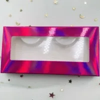 Голографическая коробка пустая коробка для ресниц розовая новая стильная посылка на заказ - Цвет: Hot pink box