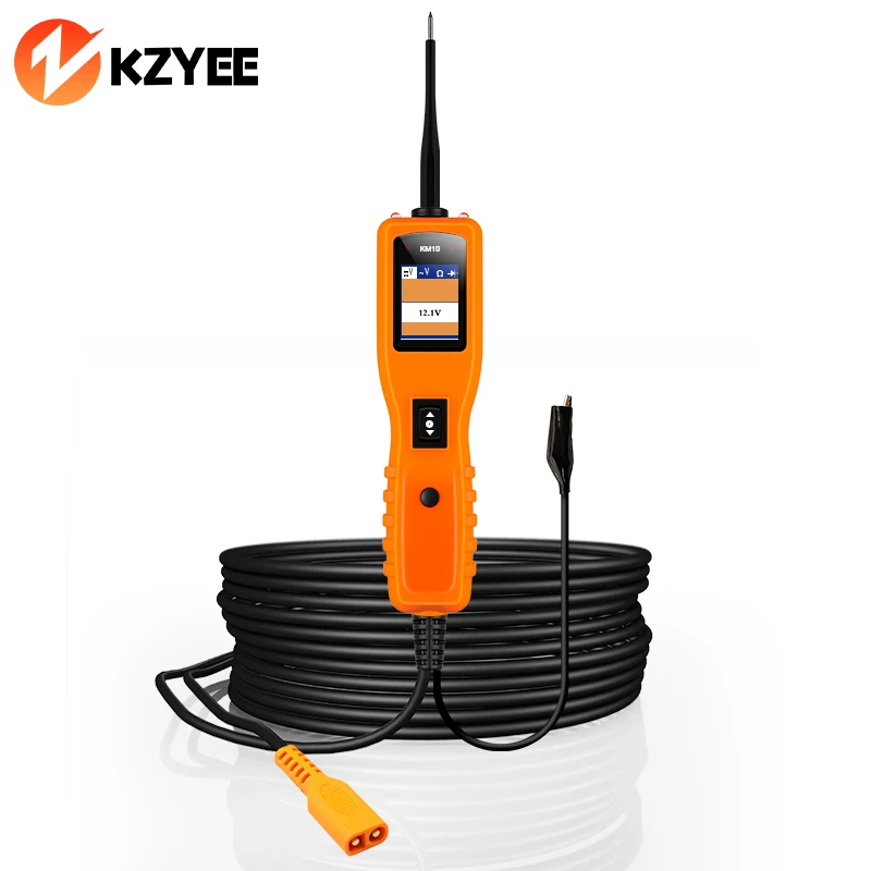 Kzee KM10 12V PowerScan OBD2 тестер цепи автомобиля OBD Автомобильный диагностический