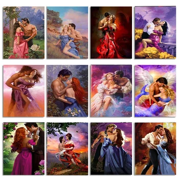 

Diy Diamond Embroidery Complete Kit Couple Diamond Mosaic Full Layout Love Pictures With Rhinestones Hones Home Decoration Jq747