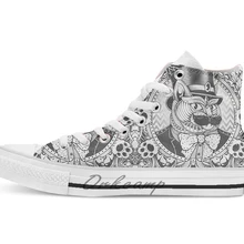 Hipster Mustache Cat breathable Casual High Top lace-up Canvas shoes sneakers Drop shipping