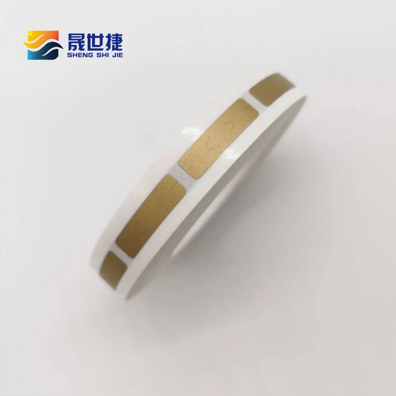 

Shengshijie 1000pcs/Rolls Scratch Off Sticker 6x22mm Label Gold/Red For Cover Card Wedding Party Game Stickers