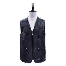 

Autumn winter men vest wool fur sheepskin middle-aged and elderly vests warm
