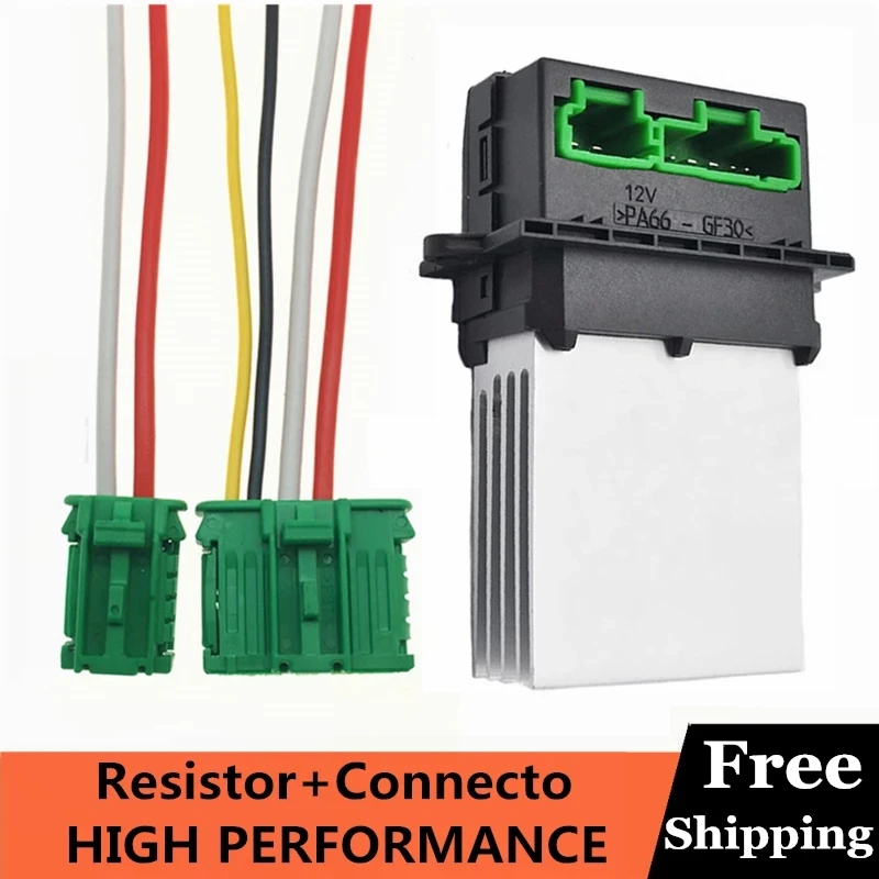 Résistance de ventilateur de chauffage de moteur de ventilateur + connecteur/fil pour Nissan Tiida Livina citroën Peugeot Renault 27150-ED70A 27150ED70A