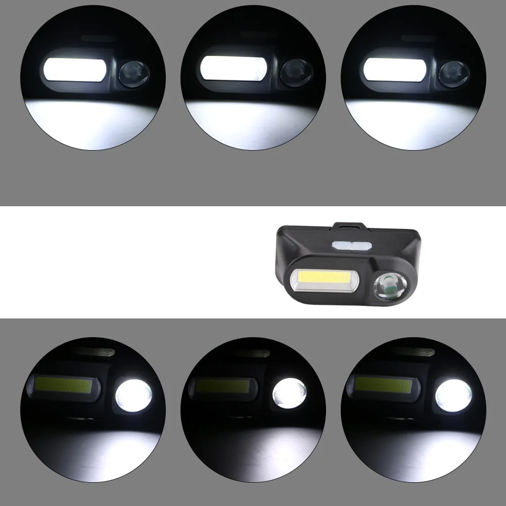 Многофункциональная USB интерфейс перезаряжаемая головная лампа COB Открытый аварийный фонарик гарнитура Кемпинг рыболовные Налобные фонари
